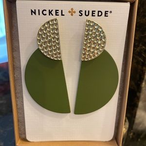 BNIB Nickel and Suede olive Demi